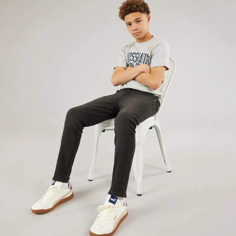 Best Crosshatch Drenge Slim To Pak Jeans Mellem Vask/Sort Vasket