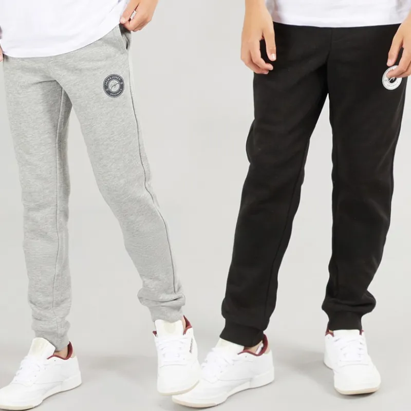 Online JACK & JONES Drenge Thomas Joggingbukser 2-pak Lys grå Melange/Sort