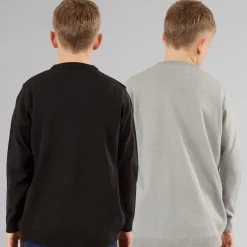 Brave Soul Drenge to pak sweatre sort/​sølvgrå melange