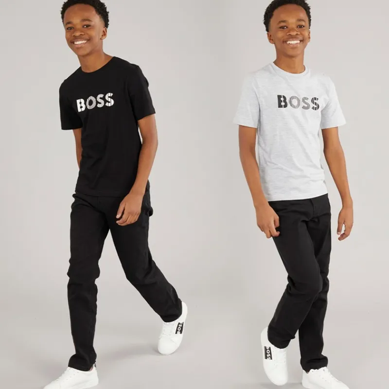 Best BOSS Drenge to pak t-shirt Sort/Grå