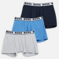 Best BOSS Drenge Tre Pak Boksershorts Marineblå