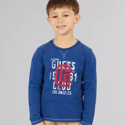 New Guess Drenge T-shirt Blue Lily