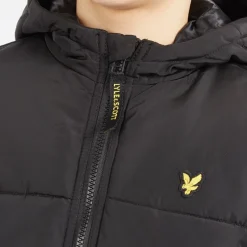 Sale Lyle And Scott Drenge Vatteret Pufferjakke Z865 Jet Sort