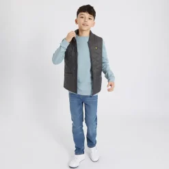 Discount Lyle And Scott Drenge Vatteret Vest W635 Gunmetal Grå