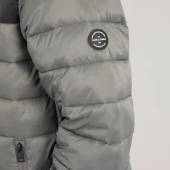 Hot JACK & JONES Drenge Wilson Puffer Jakke Castlerock Grå