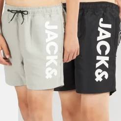 Online JACK & JONES Drengebadebukser Aruba To Pak Sort/​Grå