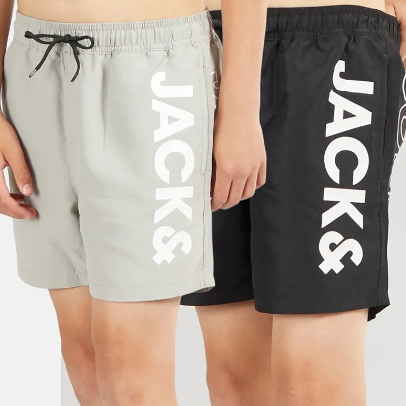 Online JACK & JONES Drengebadebukser Aruba To Pak Sort/Grå