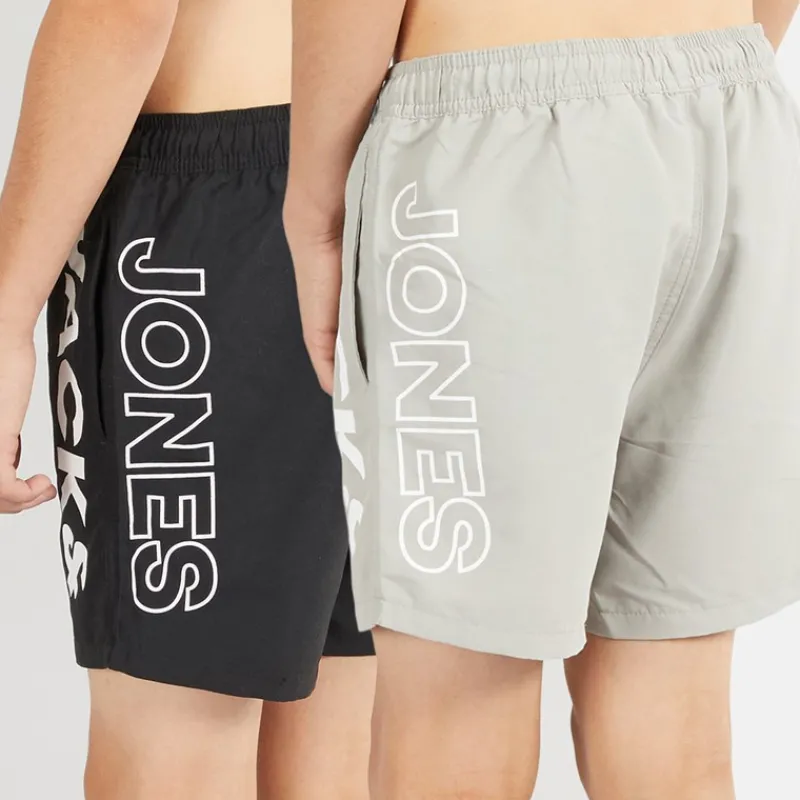 Online JACK & JONES Drengebadebukser Aruba To Pak Sort/Grå