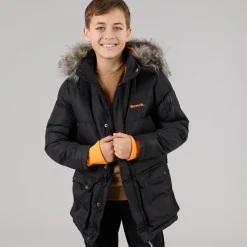 Outlet Bench Drengenes Calcott Parka Jakke Sort