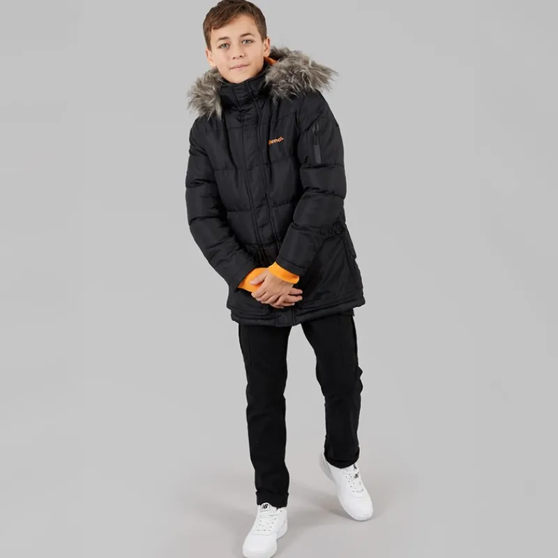 Outlet Bench Drengenes Calcott Parka Jakke Sort