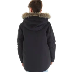 Hot JACK & JONES Drengenes store parka med aftagelig pels Sort