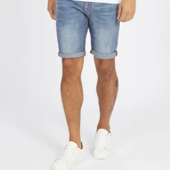 Hot Duck and Cover Herre Zeki Jeans Shorts Stone Wash Lyseblå