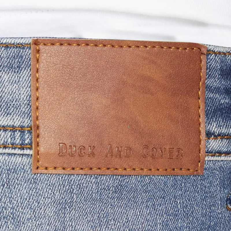Hot Duck and Cover Herre Zeki Jeans Shorts Stone Wash Lyseblå