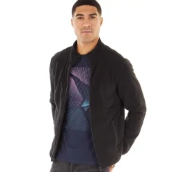 Sale JACK & JONES Fleecejakke til Herre med lynlås, sort