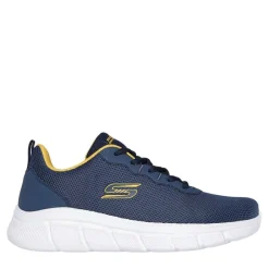 New SKECHERS SPORT Herre Bobs B Flex Icy Edge Sneakers Flade Marineblå