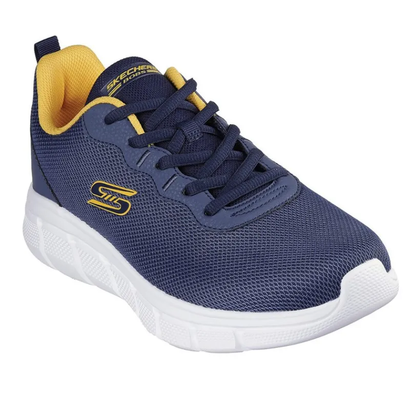 New SKECHERS SPORT Herre Bobs B Flex Icy Edge Sneakers Flade Marineblå