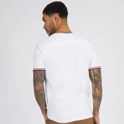 Sale French Connection Herre 3 Farver Ringer T-Shirt Hvid