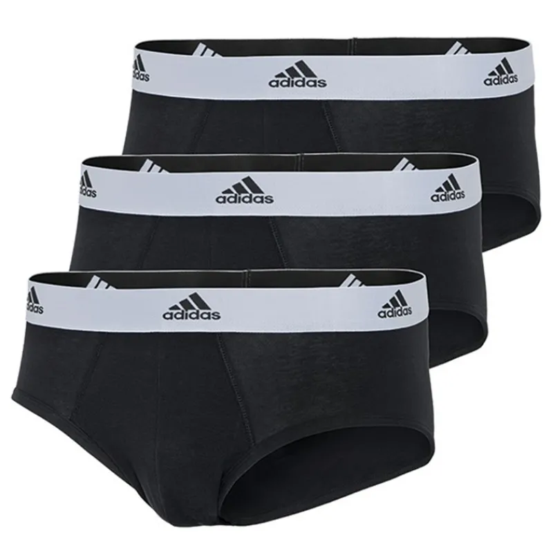 adidas Herre Aktiv Fleks Bomuld Tre Pak Underbukser Sort