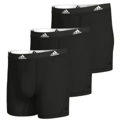 Hot adidas Herre Aktiv Flex Bomuld Tre Pak Boksershorts Sort