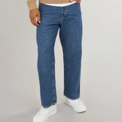 Outlet JACK & JONES Herre Alex SQ 741 Baggy Fit Jeans Mellemblå Blå