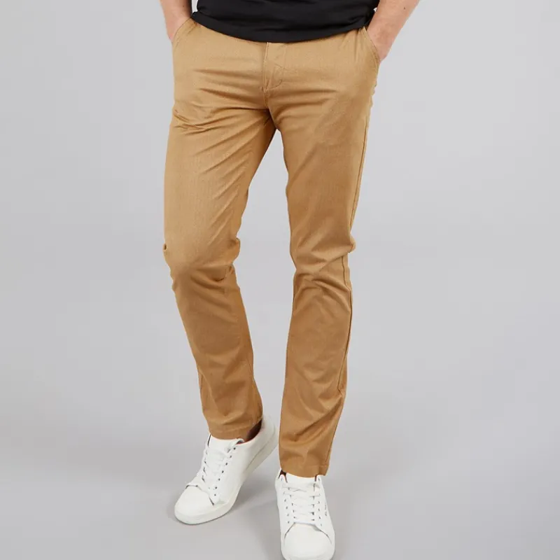 Sale Indicode Herre Alkok Chinos Mojave Gyldenbrun