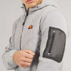 Best Ellesse Herre Angiolo Hybrid Halv Lynlås Jakke Lys Grå Grå