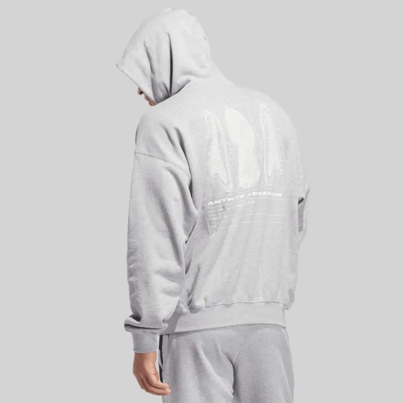 Sale adidas Herre Ant Edwards Grafisk Hættetrøje Medium Grey Heather