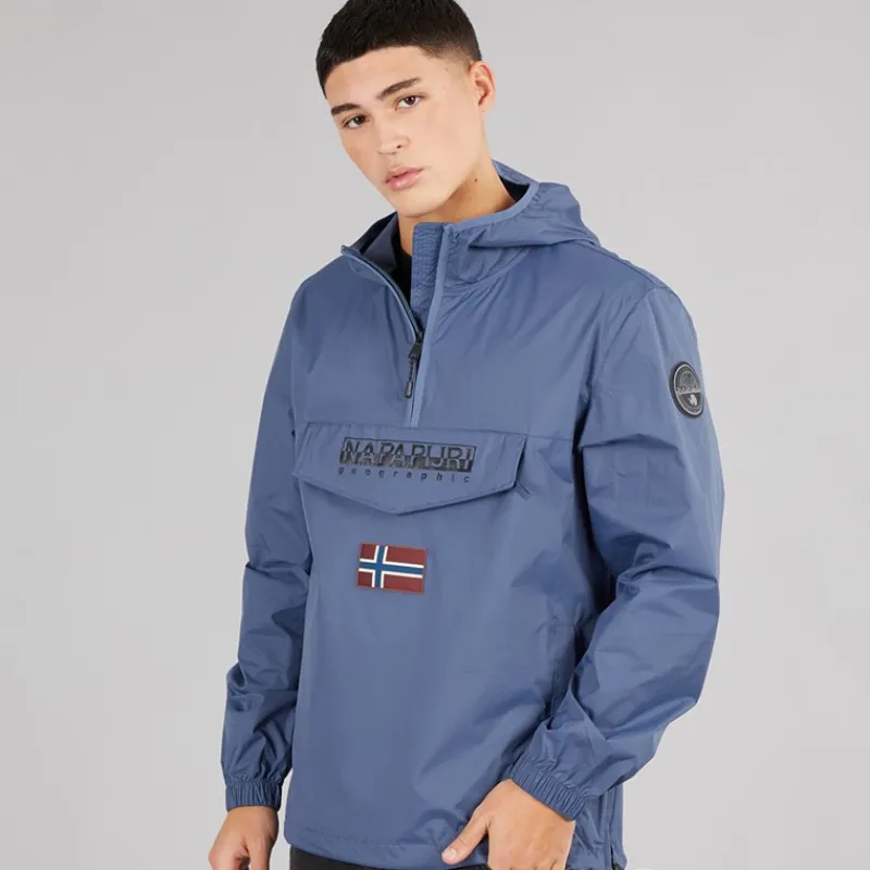 New Napapijri Herre Arper Lite Anorak Blue Infinity Blå