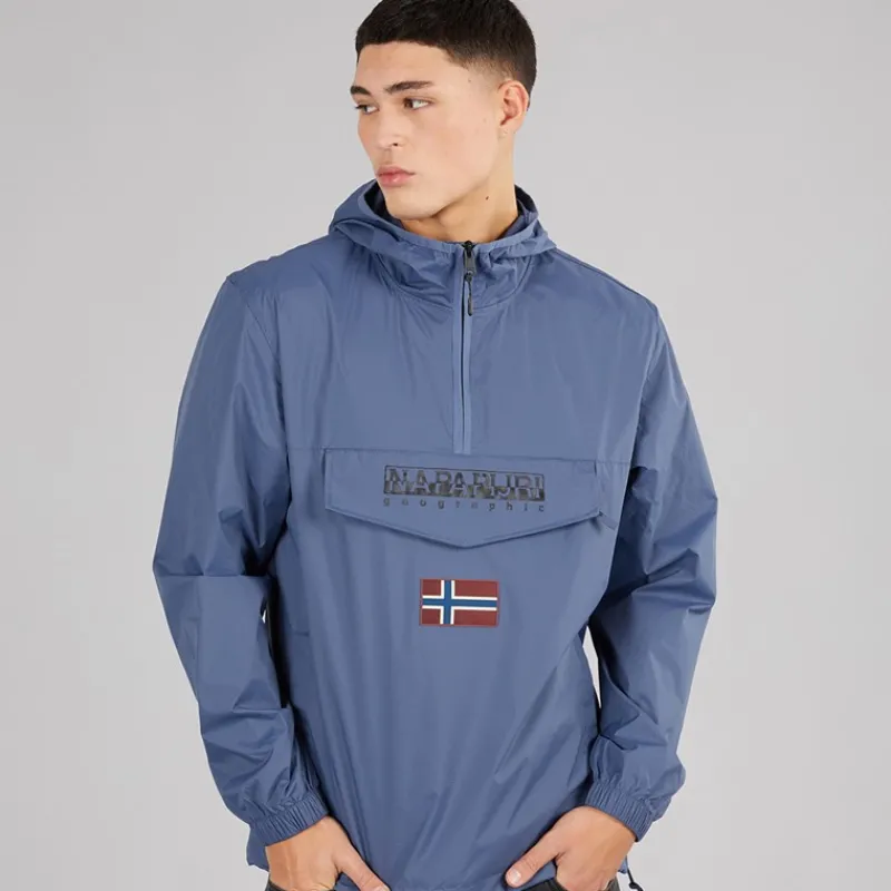 New Napapijri Herre Arper Lite Anorak Blue Infinity Blå