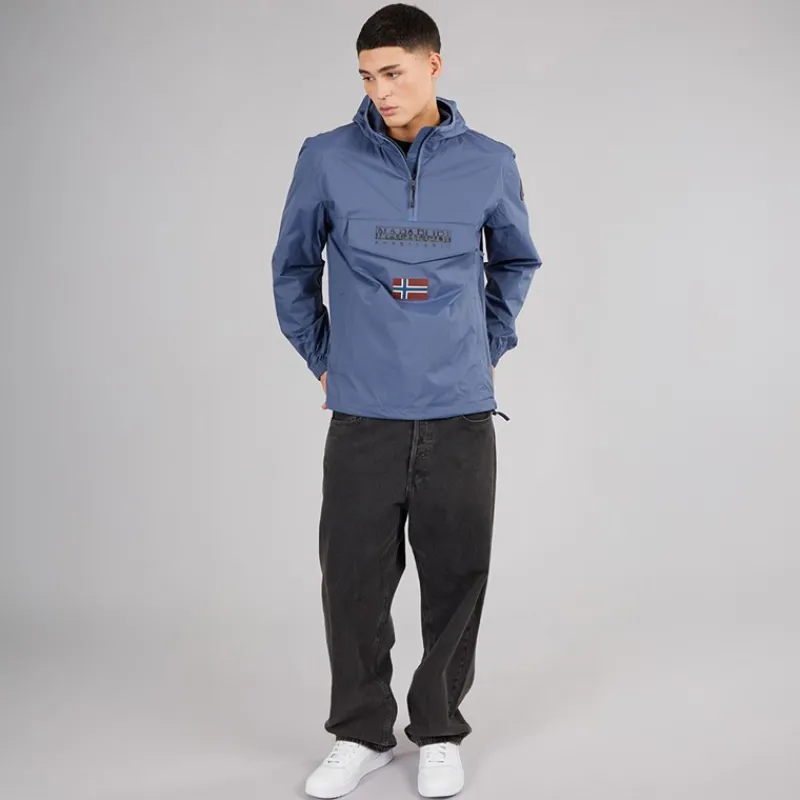 New Napapijri Herre Arper Lite Anorak Blue Infinity Blå