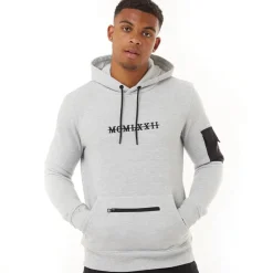 Clearance Brave Soul Herre Array Hoodie Lysegrå Melange Lysegrå Mergel