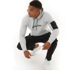 Clearance Brave Soul Herre Array Hoodie Lysegrå Melange Lysegrå Mergel