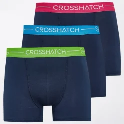 Sale Crosshatch Herre Astral Tre Pak Boksers Navy