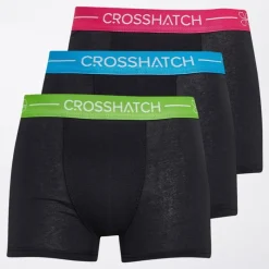 Sale Crosshatch Herre Astral Tre Pak Bokser Sort