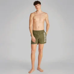 Online Calvin Klein Jeans Herre Badeshorts Brændt Oliven
