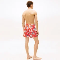 Tommy Hilfiger Herre Badeshorts Tropisk Blomsterprint Strålende Orange