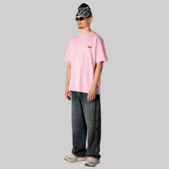 Sale Woodbird Herre Baine Grundlagt T-shirt Dusty Rose Lyserød