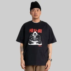 Clearance Woodbird Herre Baine Sumo T-shirt Sort
