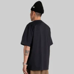 Clearance Woodbird Herre Baine Sumo T-shirt Sort
