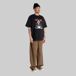Clearance Woodbird Herre Baine Sumo T-shirt Sort