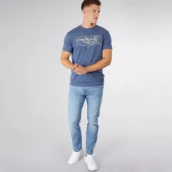 Online Crosshatch Herre Bandol Jeans med lige pasform Lys vask Lyseblå