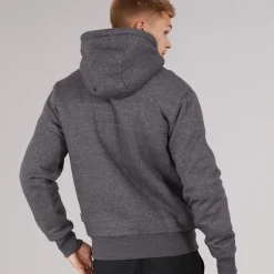 Discount Bench Herre Baraz Borg Foret Hættetrøje Mørkegrå Melering Grå Mergel