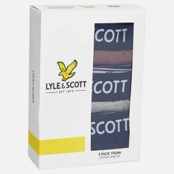 Best Lyle And Scott Vintage Herre Barclay Tre Pak Underbukser Flint/​Grå Melange/​Marineblå