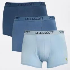 Sale Lyle And Scott Vintage Herre Barclay Tre Pakke Boxer Trunks Blue Horizon/​Chambray Blue/​Dark Denim Blå