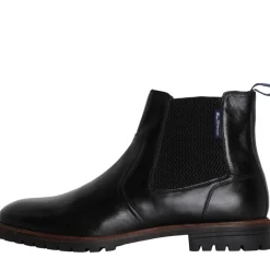 New Ben Sherman Herre Baron Læder Chelsea Støvler Sort