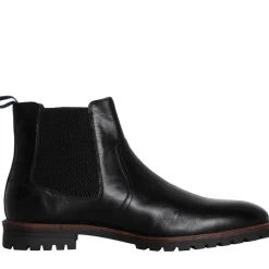 New Ben Sherman Herre Baron Læder Chelsea Støvler Sort