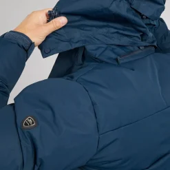 Clearance Trespass Herre Belvoir Vandtæt Foret Lang Jakke Navy Marineblå