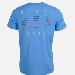Discount adidas Herre Berlin Halv Marathon Løbe Top Blue Burst