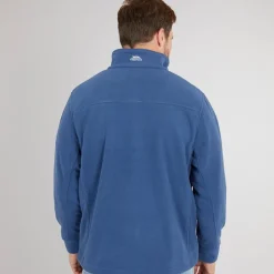 Clearance Trespass Herre Bernal Full Zip Fleece Jakke Blå Tone Blå
