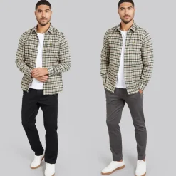 Outlet JACK & JONES Herre Bolton Dean AKM Chinoer To-pak Mørkegrå/Sort Flerfarvet